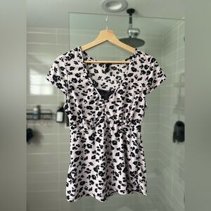 Y2K Cheetah Print Top